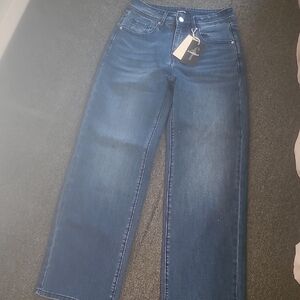 Elegant Indigo Wide Leg Women's Jeans